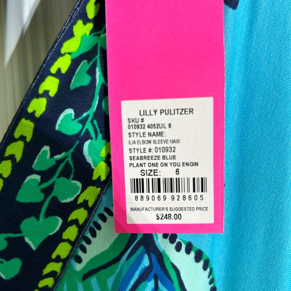 Lilly Pulitzer Ilia elbow sleeve maxi "Plant One On You" - Picture 2 of 4